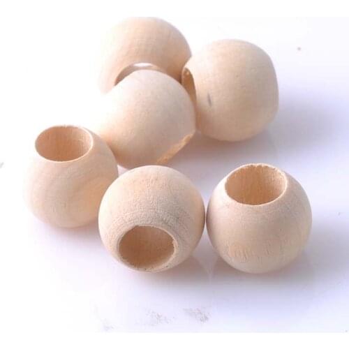 16x19mm 50pcs big hole Natural Flat round Wooden Wheel Beads Fit Jewelry DIY MT0686