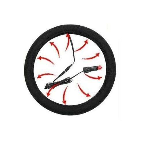 Electric heating steering wheel cover steering wheel heated steering wheel suede fabric 38cm