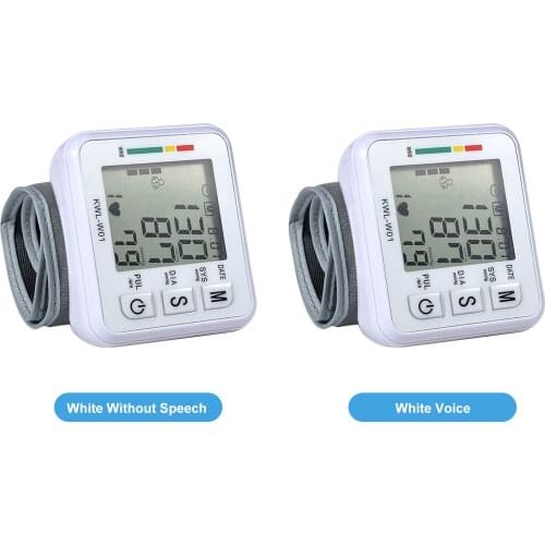 Electronic Tonometer Blood Pressure Monitor Wrist Sphygmomanometer Digital LCD with Pulse Rate Detection