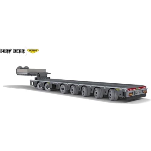 Furybear New 7-Axle Trailer Package 7 Axle Lowboy Free Shipping