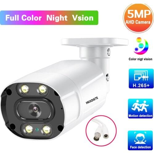 5mp Wired Onvif CCTV Analog Camera BNC Outside Waterproof Full Color Night Vision Bullet Security Surveillance Camera XMEYE Cam