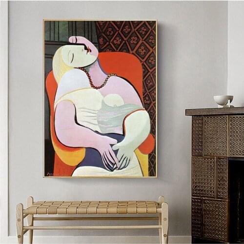 Picasso The Dream Famous Artwork Canvas Paintings Reproduction Picasso Paintings On The Wall Art Pictures For Home Wall Decor