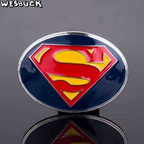 Cool Surperman Buckles WesBuck Brand Belt Buckles Vantage for Man Women Western Buckles Metal Cowboy Fivela with Silver Plated