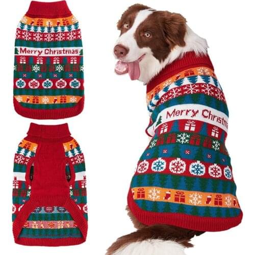 2021 Pet Merry Christmas Sweater Pet Dog Colorful Pet Dog Clothes Sweater For Pet Shop Dog Accessories