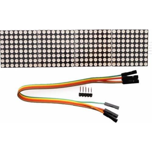 MAX7219 dot matrix mode LED block control module STM32/51 MCU module 4-in-1 display