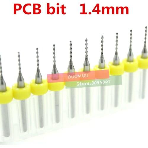 Free shipping 10pcs 1.4 mm PCB mini drill Bit tungsten steel carbide for print circuit board cnc drill Bits Machine