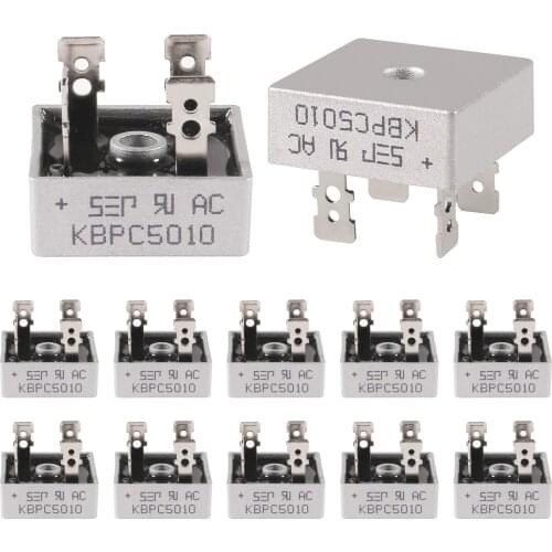 12PCS/Lot Bridge Rectifier Diode KBPC5010 50A 1000V Single Phase Bridge Rectifier Original Integrated Circuit