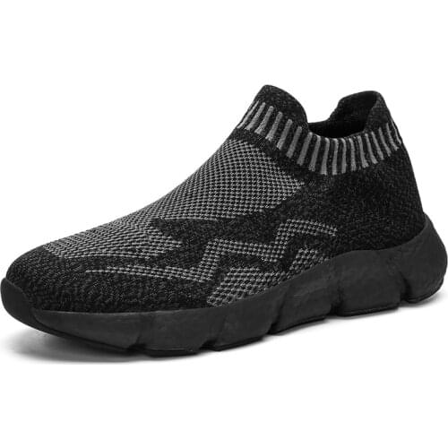 2021Summer Mens Net Casual Breathable Shoes Soft Bottom Casual Fashion Trend Soft Sole Outdoor Mens Shoes Black