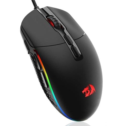 Redragon M719 Invader Wired Optical Gaming Mouse 7 Programmable Buttons RGB Backlit 10,000 DPI Ergonomic PC Computer Gaming Mice