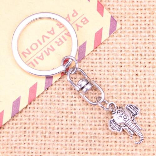 New Fashion Keychain 22x16mm elephant head Pendants DIY Men Jewelry Car Key Chain Ring Holder Souvenir For Gift