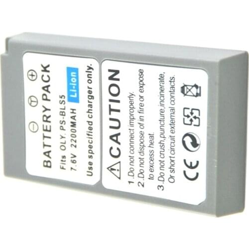 NEW 2Pcs/lot PS-BLS5 Battery BLS-5 BLS5 BLS-50 BLS50 for Olympus E-M10, Stylus1 PEN E-PL2,E-PL5,E-PL6,E-PL7,E-PM2 cameras