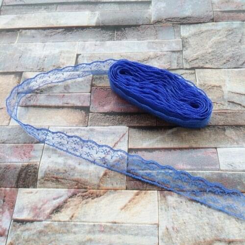 Wholesale 10 yards 22mm Width Blue Lace Ribbon Embroidery Lace DIY Jewelry Decoration Clothing Accessories
