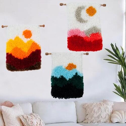 Plastic Mesh Cloth Bag Rug Latch Hook Material Package Rug Canvas Fabric for DIY Embroidery Hook Crafts Durable Grid Home Decor