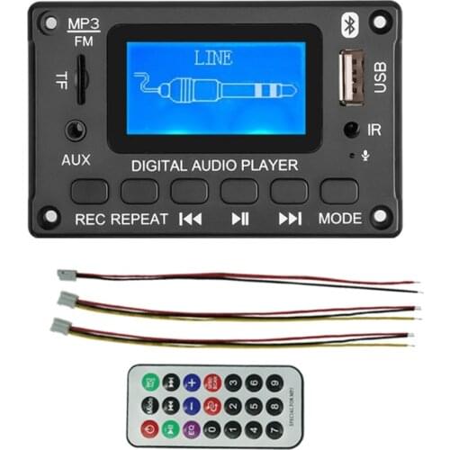 Bluetooth-Compatible Digital Audio Decoder Board FM Radio Lyrics MP3 Player Class D Stereo DIY Speaker USB Calls LCD MP3 Module