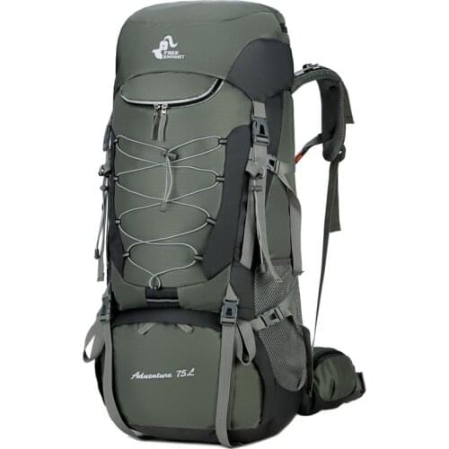 Free Knight 75L Camping Hiking Backpacks Outdoor Bag Tourist Backpacks Nylon Sport Bag For Climbing Travelling With Rain Cover