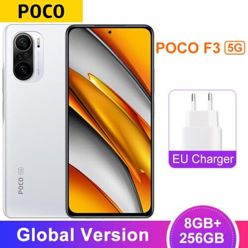 Global Version POCO F3 5G Cellphone 8GB 256GB Snapdragon 870 Octa Core 6.67" 120Hz E4 AMOLED Display 48MP 4520mAh Battery NFC