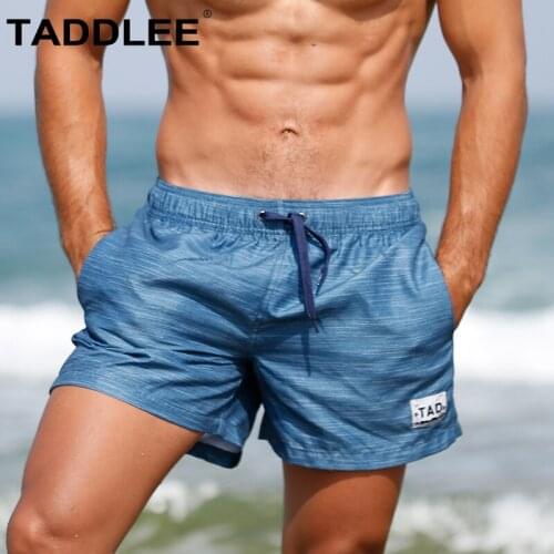 Taddlee Brand Swimwear Men Swimsuits Boardshorts Sexy Short Beach Board Surf Trunks Boxer Quick Dry Long Swimming Shorts 2019