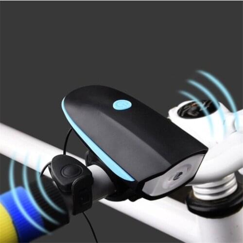 XC USHIO Bike Horn Light Bicycle Lights 2 IN 1 LED Headlight USB Charging Bike Light Waterproof 1200mAh MTB Flashlight Cycling