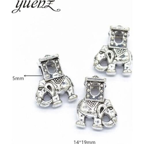 YuenZ 5pcs Vintage Elephant Bead Charms big hole Beads European pendant fit for necklace bracelet DIY pendants 19*14mm R15