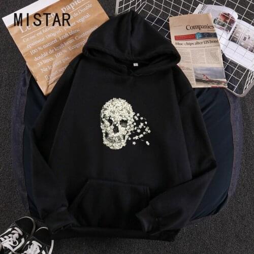 Women Clothes for Teens Long Sleeved Goth Skull Women Hoodies Sweatshirt Oversized Winter Fashion Tops hoodie Streetwear