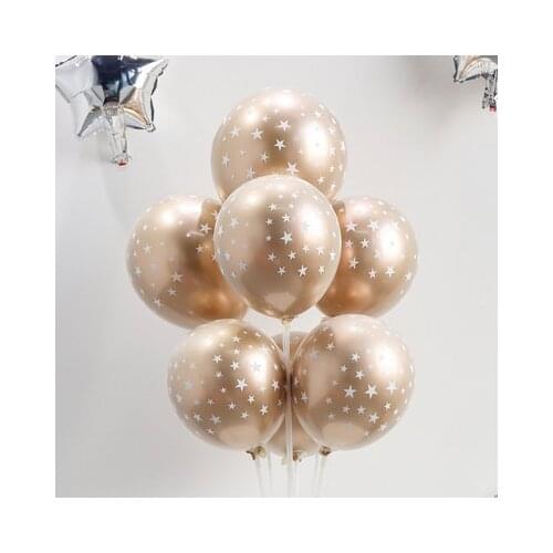 Star balloon metal color baby birthday party decoration 20pcs/lot Wedding Supplies Childrens day Gift Helium balloons