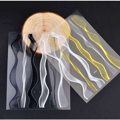 1pc nail art bronzing sticker nail 3d metal style decoration manicure tools accessories