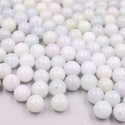 100% Natural Grade A Jade / Jadeite Beads Light Green Round Loose Beads 10mmW (Wholesale) High-quality Jade
