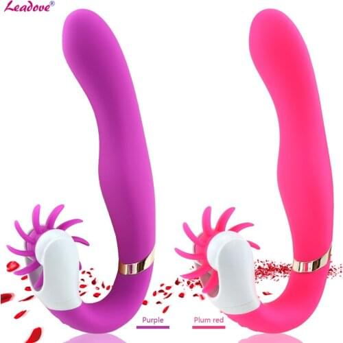 12 Speed Rotation Oral Sex Tongue Licking Toy G Spot Heating Vibrators Vibrating Clitoris Stimulator Sex Toys for Women ZD0188