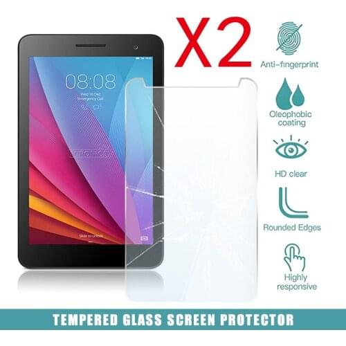 2Pcs Tablet Tempered Glass Screen Protector Cover for Huawei MediaPad T2 7.0 Anti-Screen Explosion-Proof Breakage Tempered Film