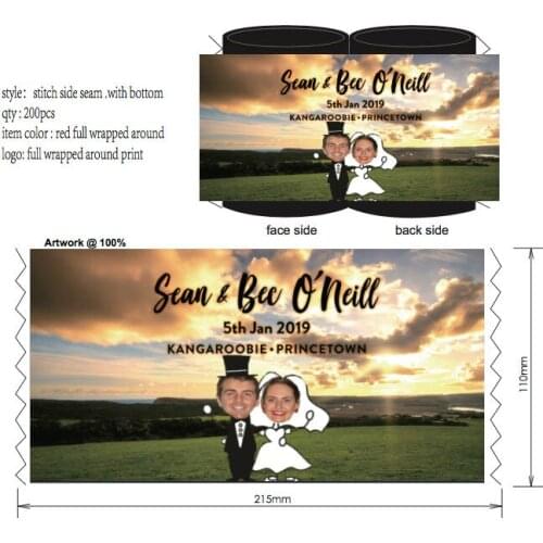 200pcs Stubby Holders Custom With Customer Design/Logo Print Neoprene Beer Cooler Can Cooler For Wine Foods And Beer Bottle