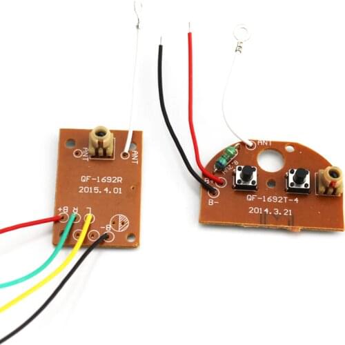27MHZ 2CH Transmitter + Receiver board + Antenna Wireless Circuit Remote Control Module for DIY Toy Car