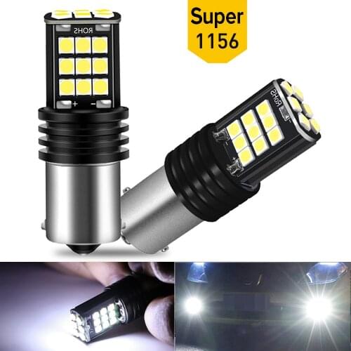 2x LED Reversing light BA15S 1156 7440 T20 W21W LED Light For Lada Kalina Granta Vesta LED Bulbs 12V 6000K White Super Bright