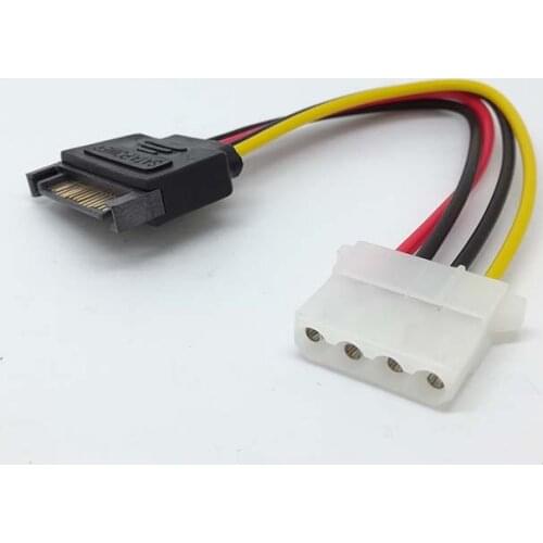 Male Female 4-pin Power Drive Adapter adaptor Cable to Molex IDE SATA 15pin Male Female 4-pin Power Drive Adapter adaptor CORD