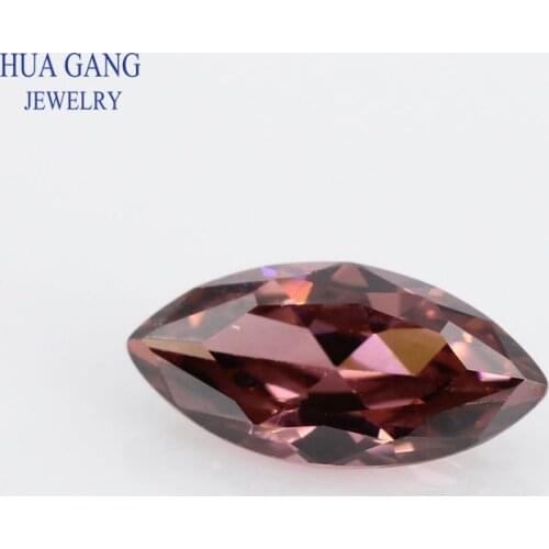5A Rhodolite Marquise Shape Brilliant Cut CZ Stone Synthetic Gems Cubic Zirconia For Jewelry Size 1.5x3~8x16mm Free Shipping