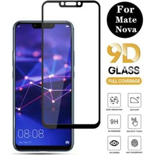 9D Tempered Glass On the For Huawei Nova 7 6 SE 5 5i 5T 4 4E 3 3i 3T Screen Protector Mate 10 20 30 Lite Protective Glass Film