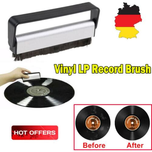 Faroot Turntable Player Accessory Carbon Fiber Record Cleaner Cleaning Brush Vinyl Anti Static Dust Remover Brush for CD/LP