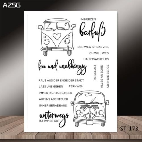 AZSG Sedan style fashion car Clear Stamps for DIY Scrapbooking/photo Album Decorative Craft Clear Stamp Chapte