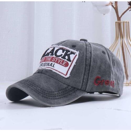 2021 New Mens Washed Baseball Caps for Men Style Women Hat Snapback Embroidery Black Sun Cap Casual Casquette Dad Hip Hop Cap