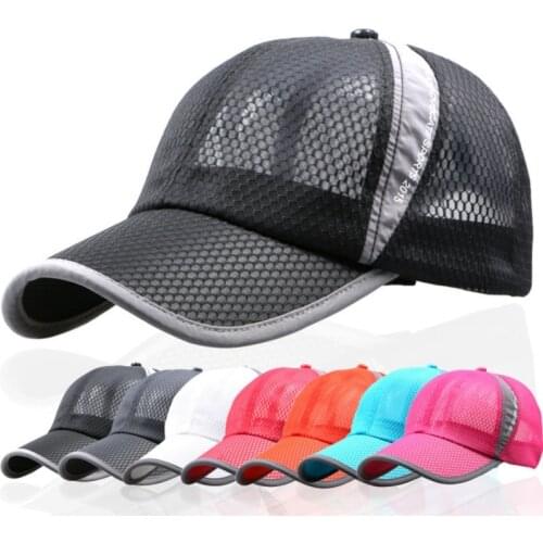 Unisex Cotton Baseball Caps Summer Visor Sun Hat Snapback Breathable Mesh Cap Men Women Running Caps Trucker Dad Hat