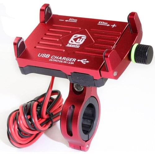 Motorcycle Phone Holder With USB Power Charger For 3.5-7"Moto Equipment Motorbike Mountain Bike Holder Moto Accessories