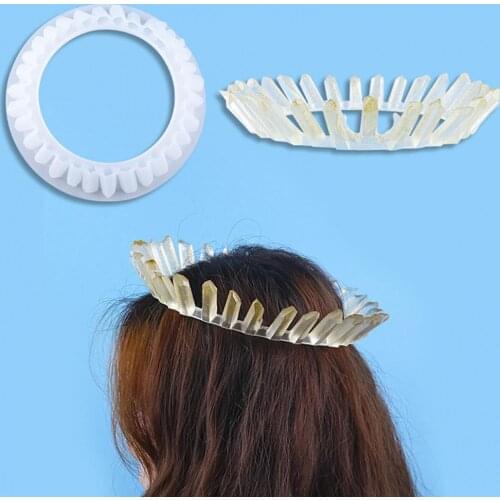 Epoxy Crown Mold Silicone Manual Resin Epoxy Mirror DIY Crafts Mould Hair Decor