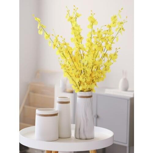 Modern Ceramic Vase Fake Flower Ornaments Home Livingroom Desktop Accessories Crafts Store Coffee Table Furnishings Decoration