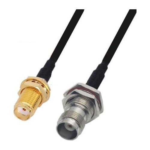 RG174 Cable SMA Female to TNC Female bulkhead Extension Coax Jumper Pigtail WIFI Router Antenna RF Coaxial Cable