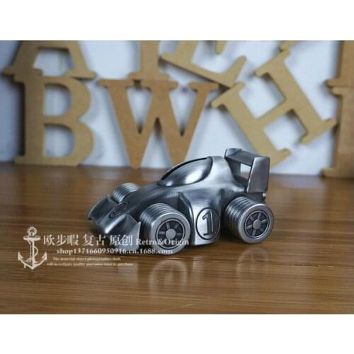 Creative racing car metal piggy bank saving box coin capsules money box for kids gifts tirelire cochon CXG080
