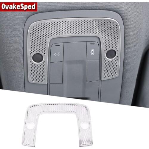Car Styling Dome Reading Lamp Horn Nets Decoration Cover Trim Interior Sticker For Audi A3 2021 Stainless Steel