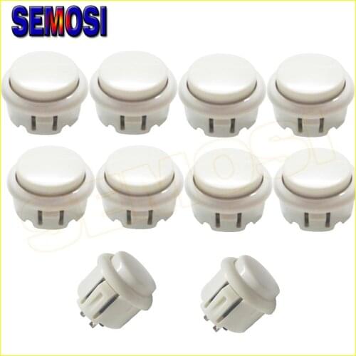 10 pcs/lot Arcade Push Button Kit with 2 x 24mm Push Button and 8 x 30mm Push Button Built-in Micro Switch for Jamma Replace
