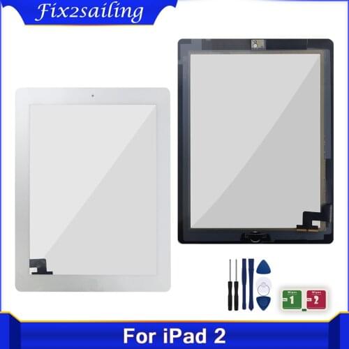 New Touch Screen For iPad 2 2nd Gen A1395 A1396 A1397 9.7" Outer TouchScreen Digitizer Front Glass Panel Replacement parts