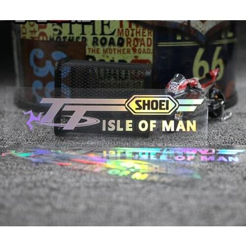 Isle of man TT Laser stickers Manx T/T Tourist Trophy vinyl helmet decals motorcycle road racing stickers for biker