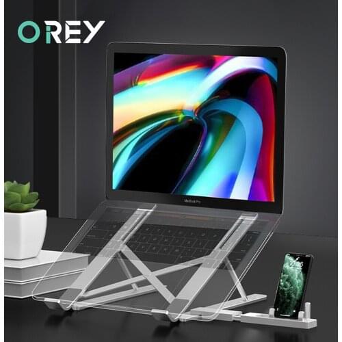 Portable Laptop Stand With Phone Holder For Macbook Pro Foldable Support Notebook Tablet Stand Adjustable Laptop Holder Riser