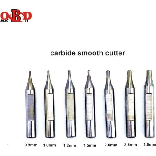 Raise 0.9/1.0/1.2/1.5/2.0/2.5/3.0mm Carbide Smooth End Mill Cutter for Handle Vertical Key Cutting Copy Machine Drill Bits